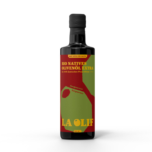 Rotes Gold 0,5l Glasflasche - Bio Natives Olivenöl Extra